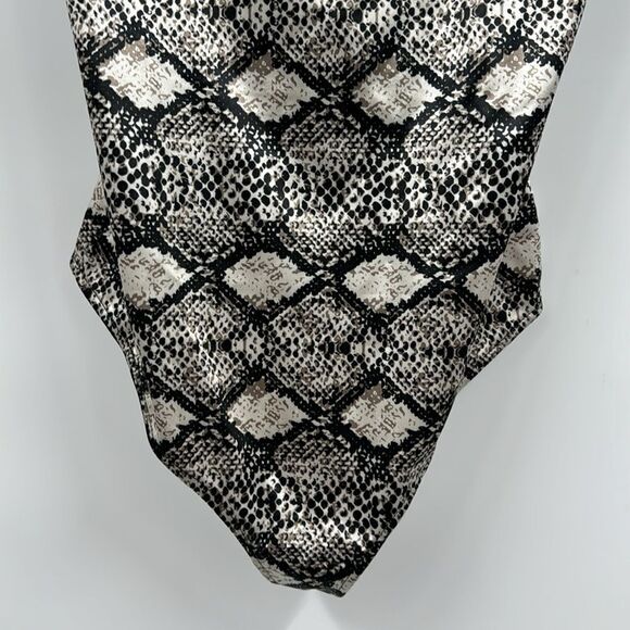 Free People Grey Snake Combo Bodysuit Small New With Tags - Picture 6 of 9